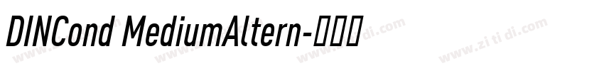 DINCond MediumAltern字体转换